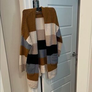 Dreamers Multicolor Striped Cardigan
